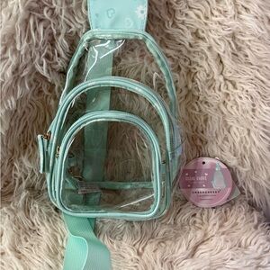 Mint Green Clear Mini Backpack
